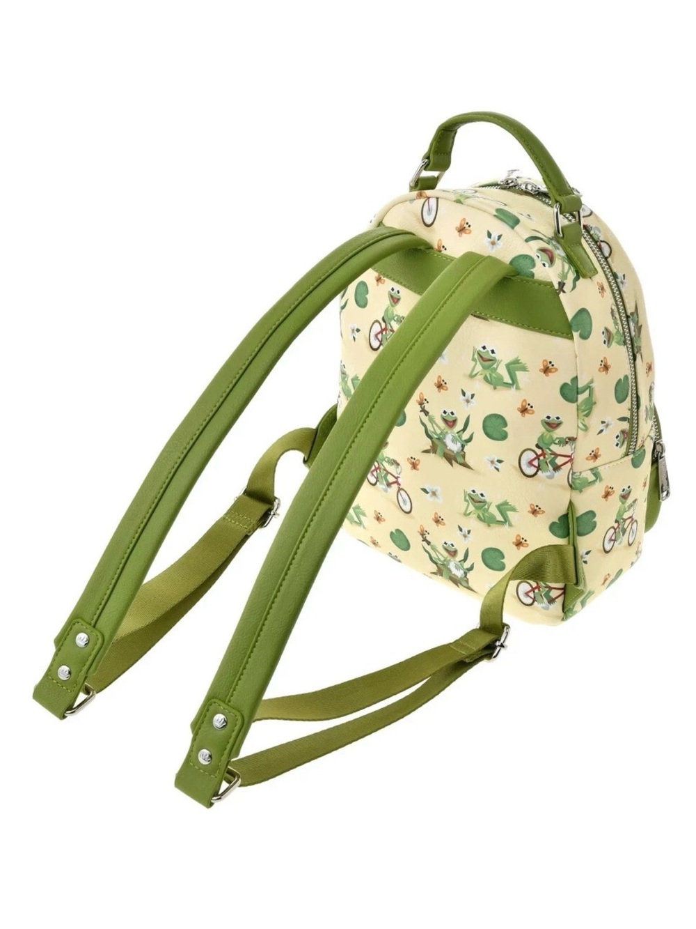 Brand New Disney Parks Loungefly Kermit Mini Backpack + Miss Piggy Pen - Picture 6 of 8